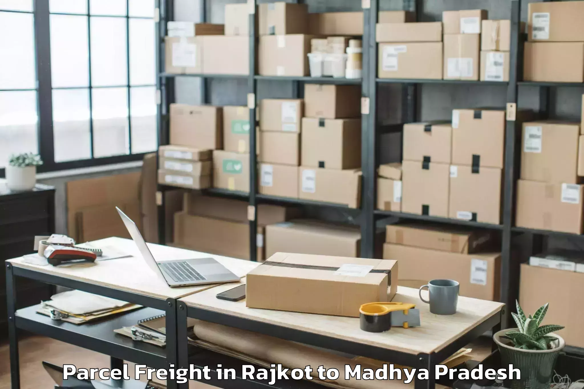 Comprehensive Rajkot to Abhilashi University Rewa Parcel Freight